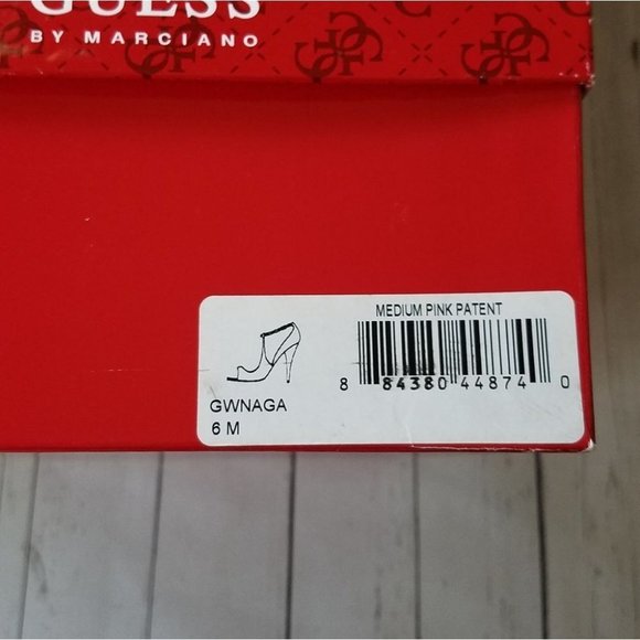 Guess Naga Hot Pink Patent Leather Strappy Stiletto Heels with Box Barbiecore 6 - Picture 8 of 13